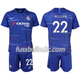 Fußballtrikots Chelsea WILLIAN 22 Kinder Heim Trikotsatz 2018-2019